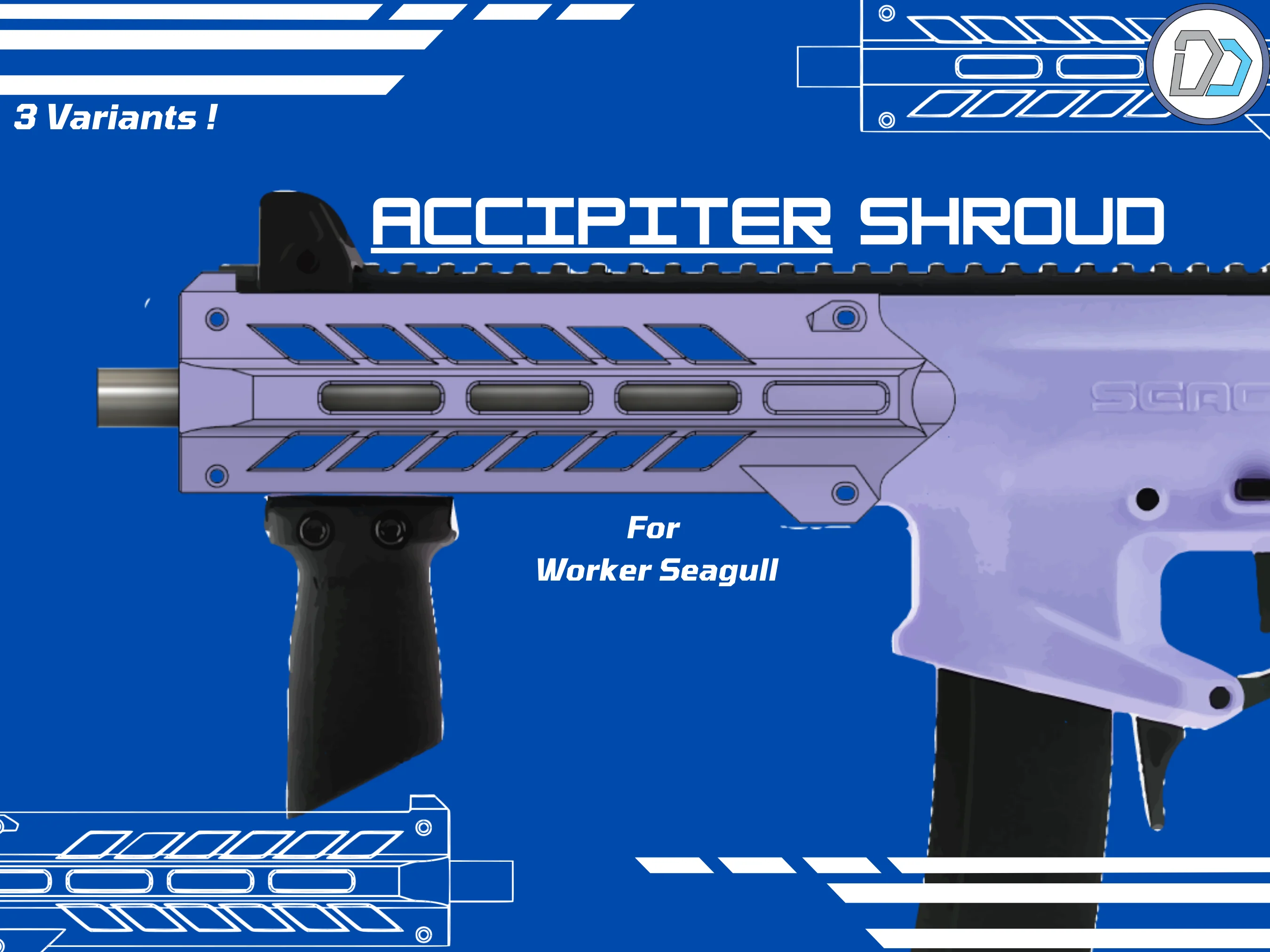 D2 Maker Worker Seagull | Accipiter Handguard (Digital Files) - Image 3